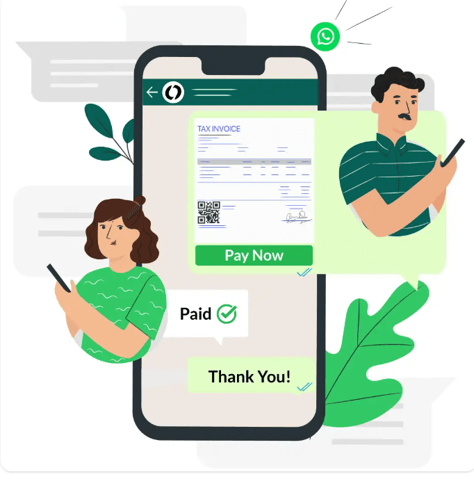 WhatsApp and Email sharing illustration